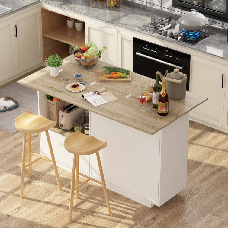 Drop leaf kitchen 2025 island with stools